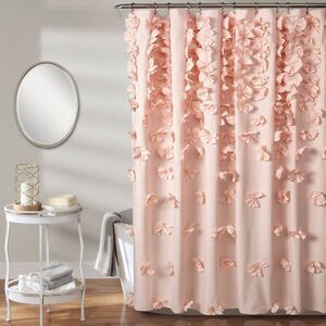 Lush Decor - 72"x72" Riley Shower Curtain Blush Pink - Lush Déc Pink